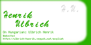 henrik ulbrich business card